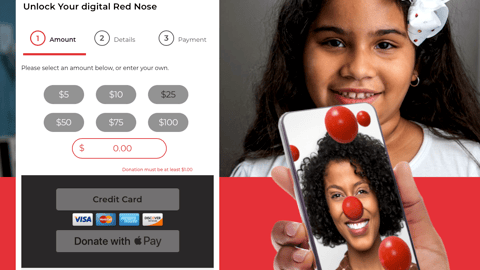 Walgreens Red Nose Day 'Donate Now' Landing Page